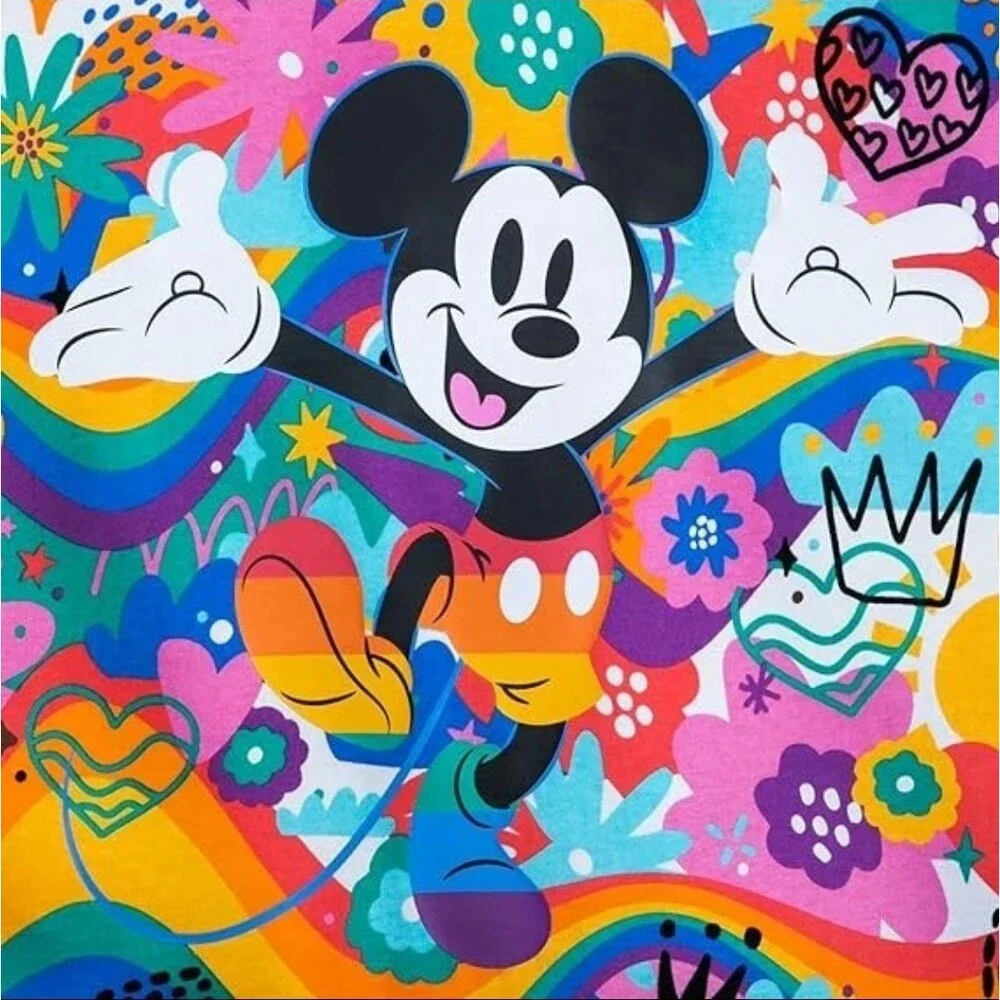 Spirit Jersey Disney Pride Shirt Rainbow Mickey Mouse Unisex XS L100 Oversized - Picture 5 of 7